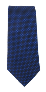 Royal Blue Neat Squares London Silk Tie by Van Buck