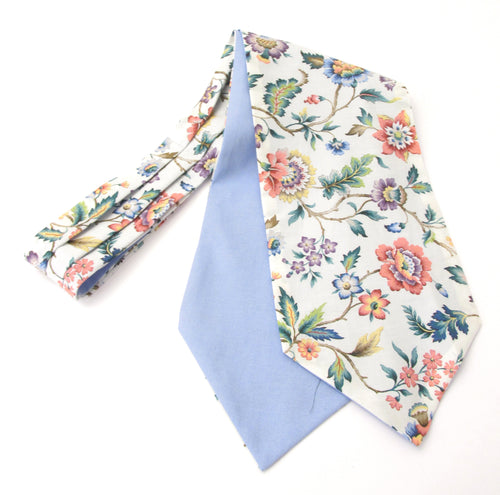 Eva Belle Teal Cotton Cravat Made with Liberty Fabric