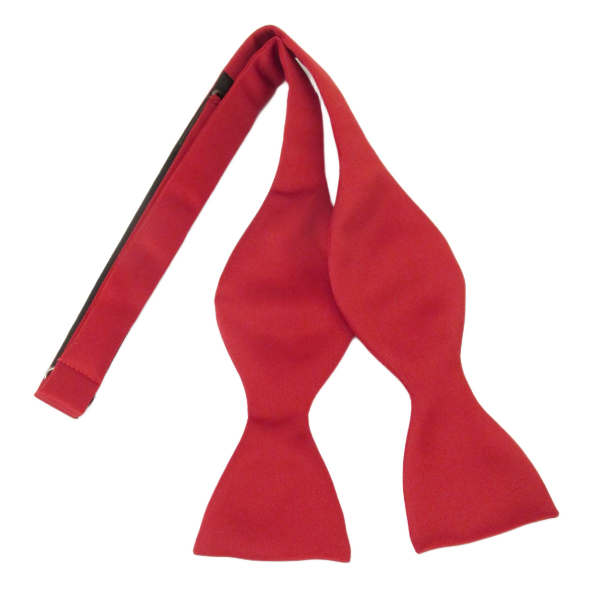 Wine Self-Tie Solid Satin Bowtie main image 0