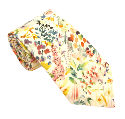 Felda Multicoloured Cotton Tie Made with Liberty Fabric