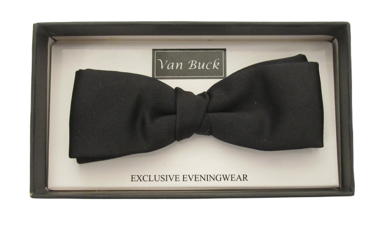 Black Slim Bow Tie by Van Buck Bow Tie Van Buck Bow Tie Van Buck England