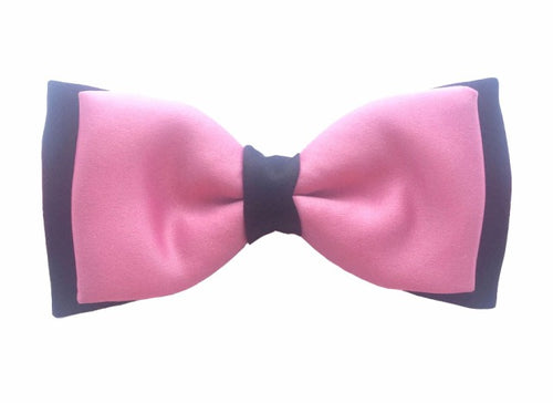 Rose Pink & Black Bow Tie by Van Buck