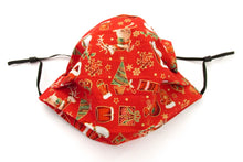 Red Christmas Pleated Face Covering / Mask