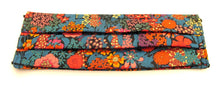 Ciara Orange Pleated Face Covering / Mask Made with Liberty Fabric