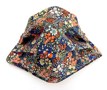 Elderberry Pleated Face Covering / Mask Made with Liberty Fabric
