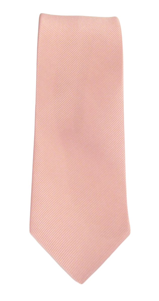 Dusky Baby Pink RL Plain Silk Tie by Van Buck Van Buck England