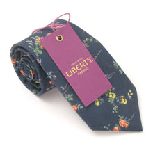 Elizabeth Teal Organic Cotton Tie Made with Liberty Fabric
