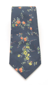 Elizabeth Teal Organic Cotton Tie Made with Liberty Fabric