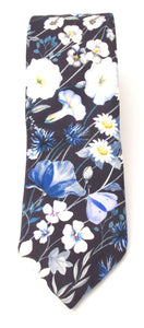 Jude's Floral Blue Silk Tie Made with Liberty Fabric
