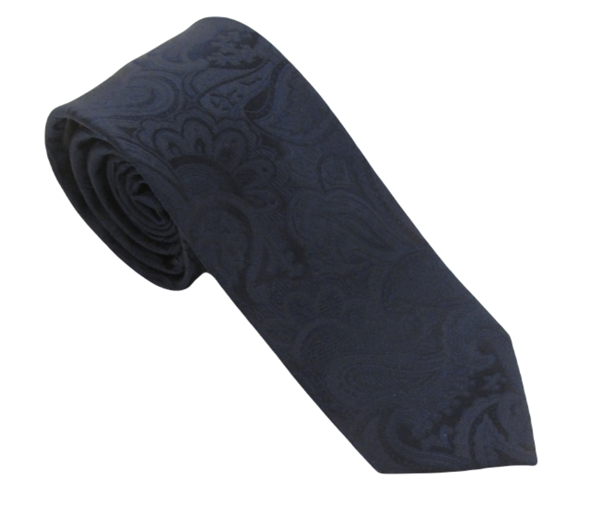 Navy Blue Paisley Silk Wedding Tie By Van Buck Wedding Tie Navy