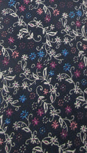 Navy & Purple Neat Floral Clip On Tie by Van Buck