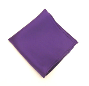 Purple Plain Silk Pocket Square by Van Buck