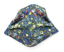 Face Mask Pleated Strawberry Thief Green Made with Liberty Fabric