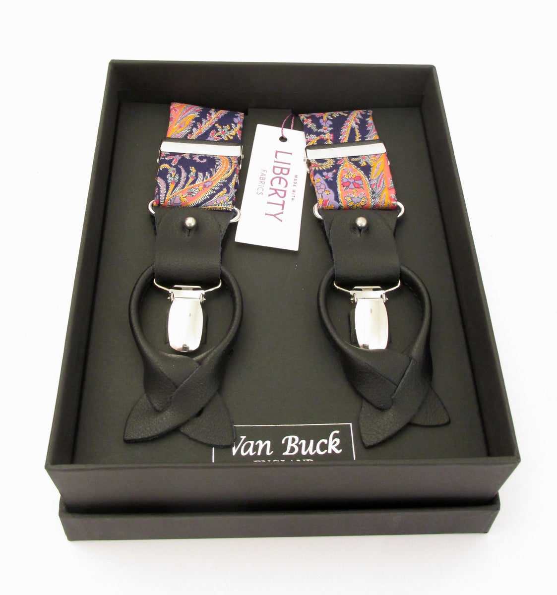 Felix Trouser Braces Made with Liberty Fabric Van Buck England