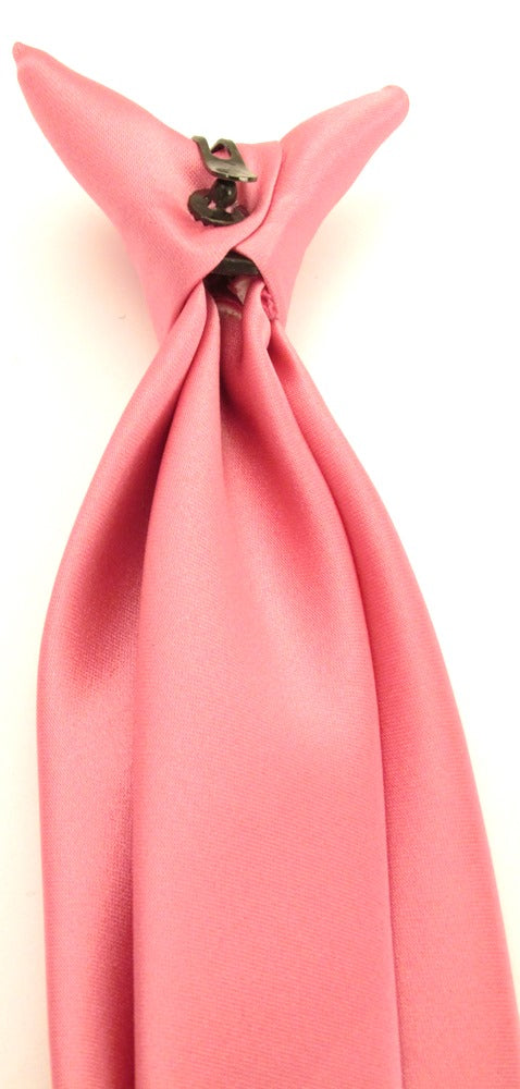 Rose Pink Satin Clip On Tie By Van Buck Van Buck England 