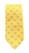 Lemon Yellow Teardrop Paisley Patterned Tie by Van Buck
