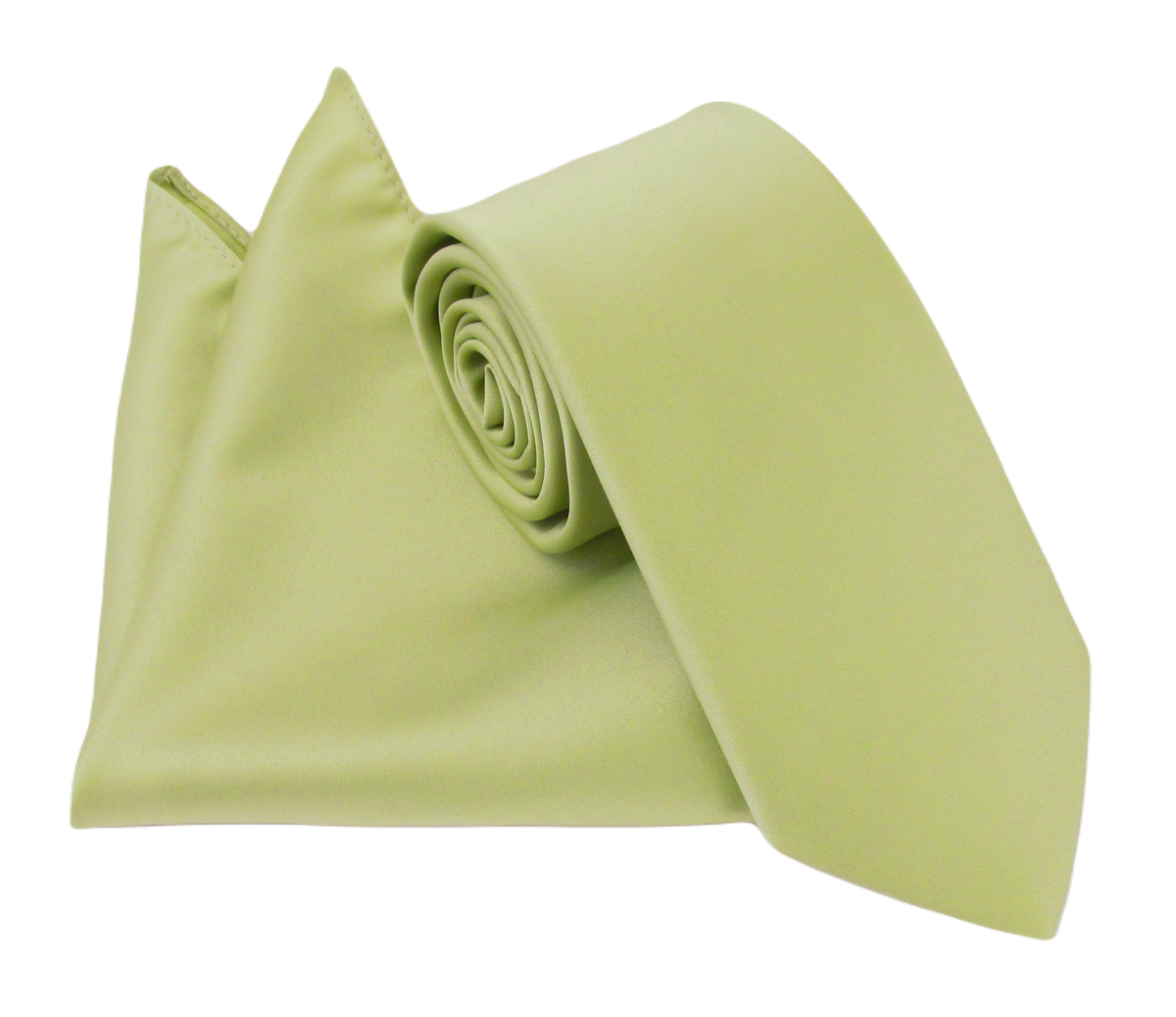 Avocado Green 44 Satin Tie & Pocket Square Set by Van Buck – Van Buck ...