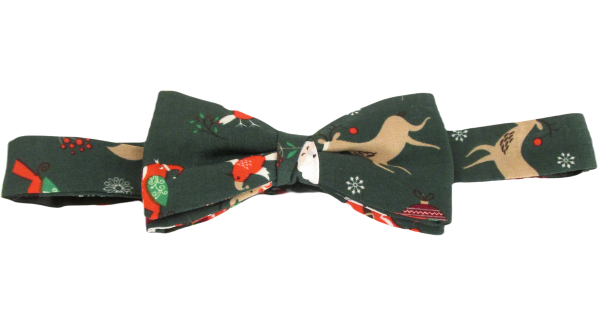 Green Christmas Robin Bow Tie by Van Buck Christmas Bow Tie Bow Tie