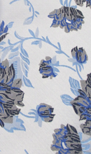 Blue & Navy Large Floral Clip On Tie by Van Buck