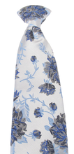 Blue & Navy Large Florall Clip On Tie by Van Buck