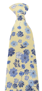 Lemon Floral Paisley Clip On Tie by Van Buck 