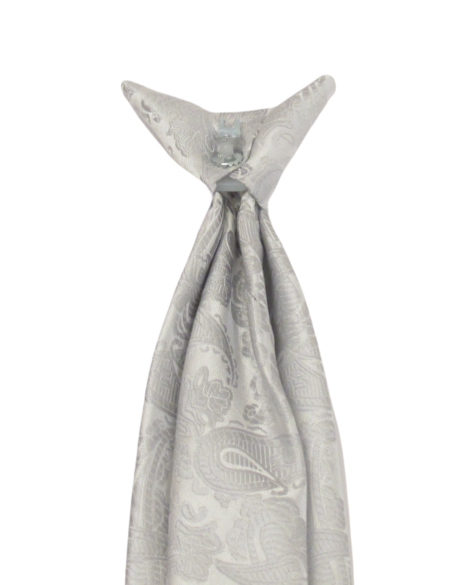 Silver Paisley Clip On Tie By Van Buck Van Buck England 