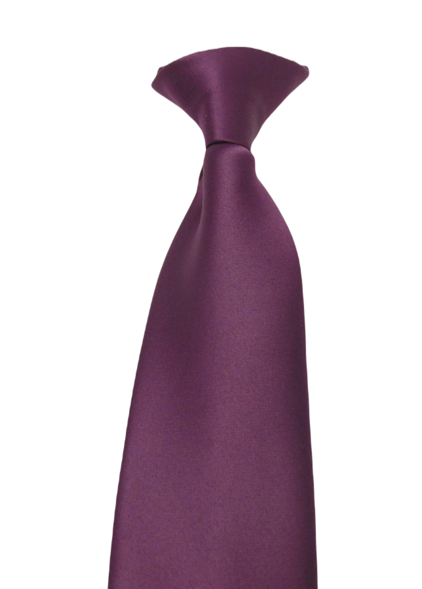 Purple Satin Clip on Tie by Van Buck Van Buck England