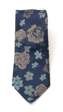 Teal Detailed Floral Tie by Van Buck