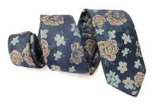 Teal Detailed Floral Tie by Van Buck