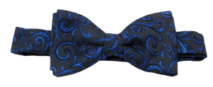 Royal Blue Sparkly Swirl Bow Tie by Van Buck