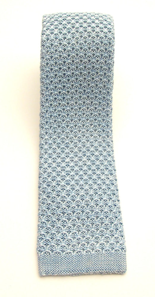 teal knitted tie