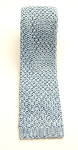 Teal Knitted Silk Tie by Van Buck