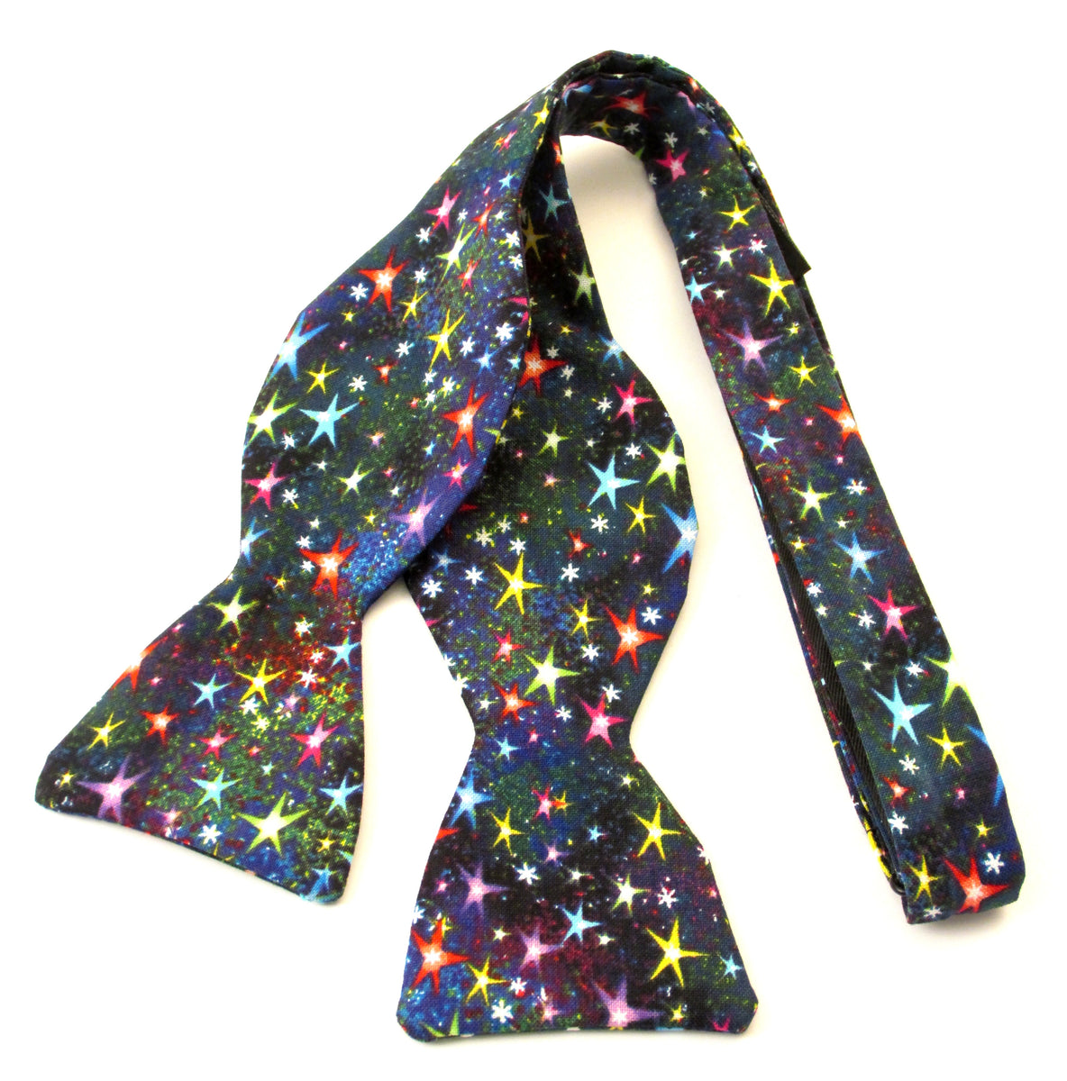 Small Multicoloured Stars Self Tied Bow Tie By Van Buck Self Tie Bow small-multicoloured-stars-self-tied-bow-tie-by-van-buck-self-tie-bow