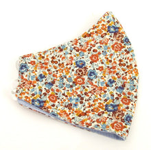 Emma & Georgina Orange Face Covering / Mask Made with Liberty Fabric
