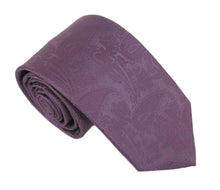 Aubergine Purple Paisley Wedding Tie By Van Buck