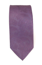 Aubergine Purple Paisley Tie & Pocket Square by Van Buck