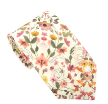 Aurora Ivory Cotton Tie Made with Liberty Fabric