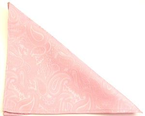 Rose Pink Paisley Silk Pocket Square by Van Buck