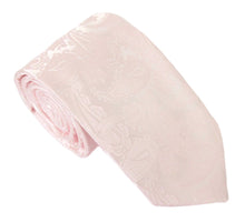 Blush Pink Paisley Wedding Tie By Van Buck