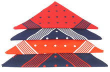 Assorted Pack of 4 Dotted Bandanas / Kerchiefs by Van Buck