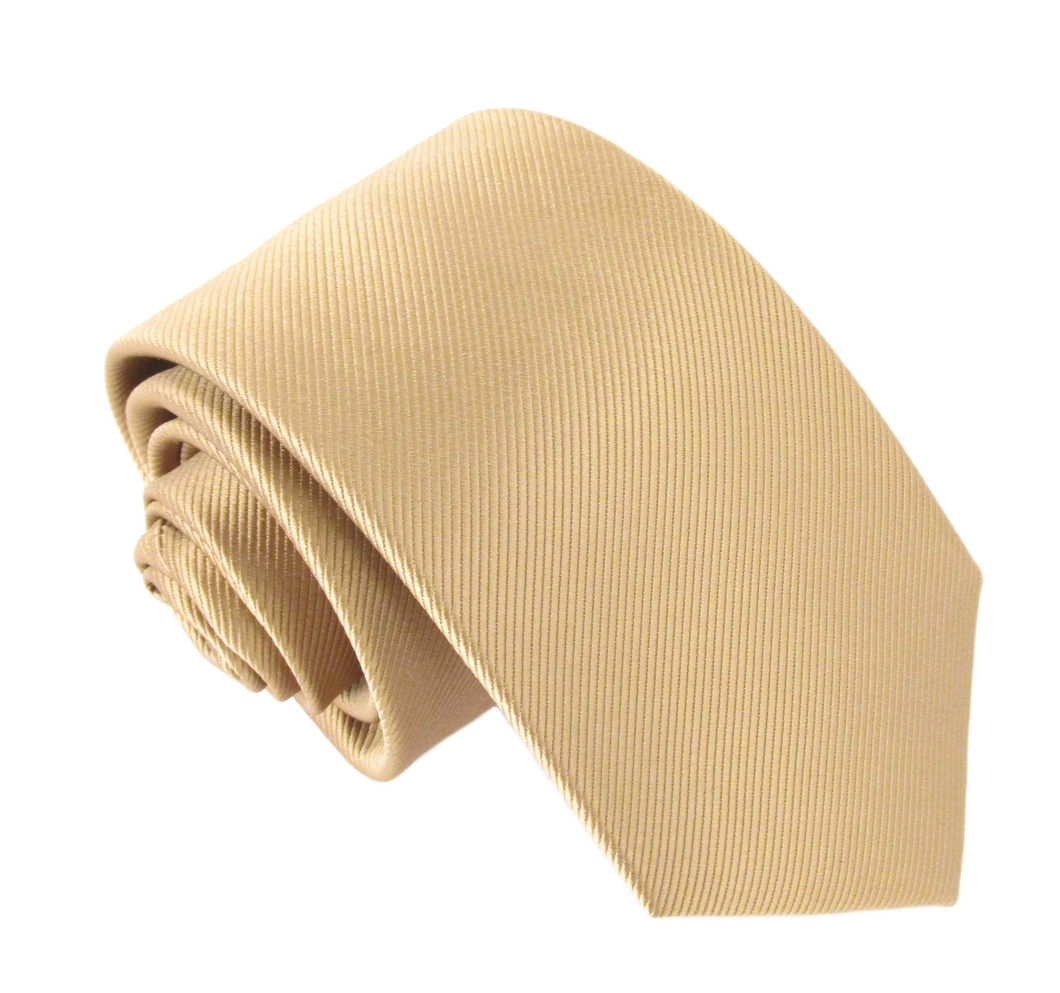 Van Buck RL Plain Beige Silk Tie