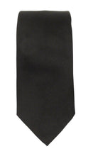 Plain Black Silk Tie