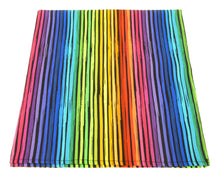 Black Rainbow Stripe Bandana / Kerchief by Van Buck
