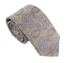 Blue Rust Paisley in Linen Finish Red Label Silk Tie