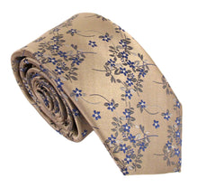 Bronze Floral Branch London Silk Tie by Van Buck