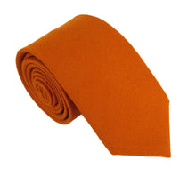 Burnt Orange Wool Tie by Van Buck