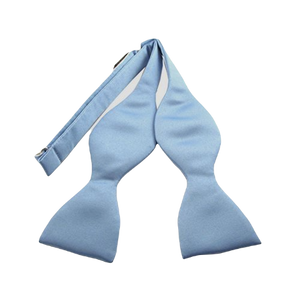 Cornflower Blue Self-Tied Bow Tie by Van Buck