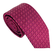 Cerise Small Cloverleaf London Silk Tie by Van Buck