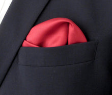 Cherry Plain Silk Pocket Square by Van Buck