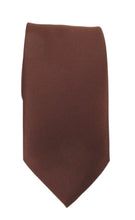 Conker Satin Wedding Tie by Van Buck